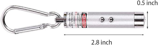 6PCS Mini Red Laser Pointer Cat Toy Interactive Training Tools White LED Torch Light Pet Supplies