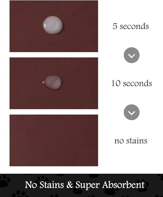 Pet Feeding Mat-Absorbent Dog Mat for Food and Water Bowl-No Stains Quick Dry Water Dispenser Mat-Dog Accessories Pet Supplies-Bowl for Messy Drinkers(RED,16"x24"