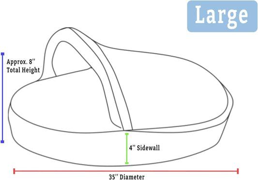 Snoozer Luxury Cozy Cave Pet Bed, Wag Collection, Large - Starpatch Red Diamond