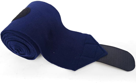 Horse Polo Leg Wraps Soft Fleece Wraps Equestrian Leg Bandage 4-Pack (Full(10ft), Navy)