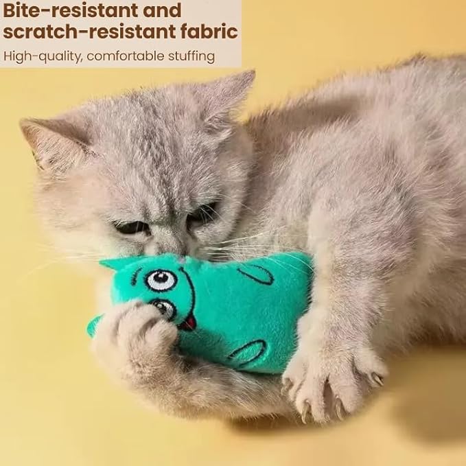 Whiskers & Nibbles Cat Toys - Catnip Inside Interactive Plush Mice for Cats & Kittens, Durable Cat Toy for Indoor Kitty Exercise, Realistic Mouse Kicker Toy for Hunting & Play, Mice cat Toy