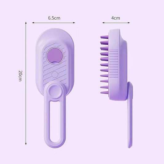 Pet Grooming Brushm,Cat Brush,3 In1 Spray Cat BrushSelf-Cleaning Wet Dog Comb with USB Rechargeable & Water Tank,Suitable for Dogs,Cats to Reduces Flying Hair,Remove Tangled & Loose Hair (Purple)