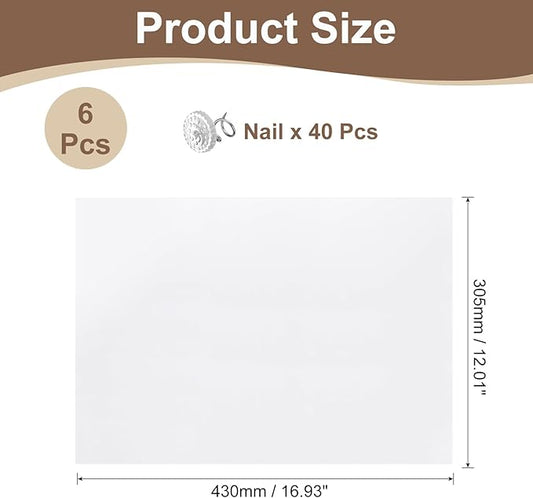 uxcell Anti Scratch Furniture Protector, 6 Sheets 17" x 12" Single-Sided Sticky Couch Protector from Cat Claws, Clear Protectors from Cats Scratching for Sofa Corners, Walls, Doors