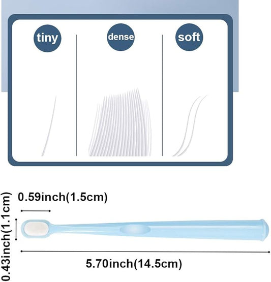 Cat Toothbrush, Soft Small Dog Dental Toothbrush Silicone, Easy Teeth Cleaning Head, Pet Deep Clean Dense Brush, Safe and Effective Oral Care, Brush Away Bad Breath, Easy to Handle, Blue