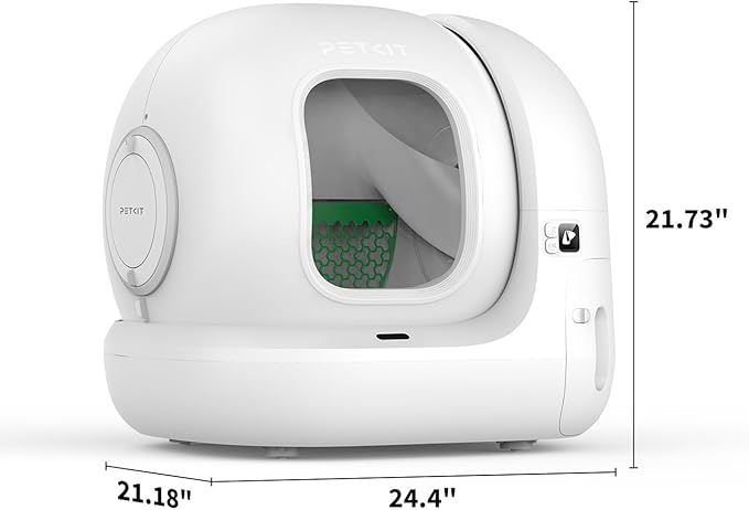 PETKIT 2025 Upgraded Automatic Cat Litter Box 2-Way Odor Remover & 20 Trash Bags,App Control Smart Robot with Anti-Scratch Inner Mat, Self-Cleaning Cat Litter Box True Integration & Structure Safety