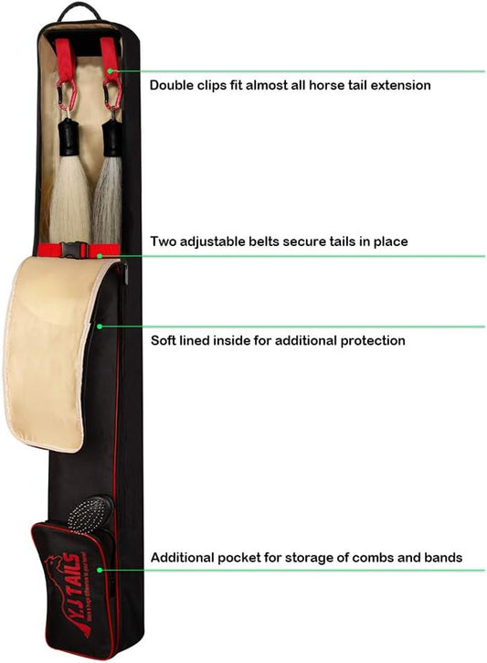 Horse Tail Extension Bag, Horse Brush