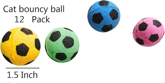 YnFag Foam Soccer Balls Cat Toys for Indoor Cats Cat Balls (Football 12)