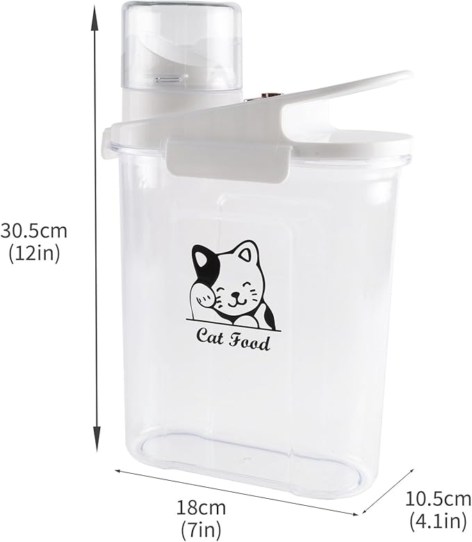 Cat Food Container,Large Capacity Cat Food Storage Container with Airtight Lid,|Portable Pet Food Storage Containers for Dog Food Storing,Canned Cats Travel| BPA Free