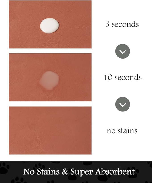 Pet Feeding Mat-Absorbent Dog Mat for Food and Water Bowl-No Stains Quick Dry Dog Water Dispenser Mat(Orange,12"x19"