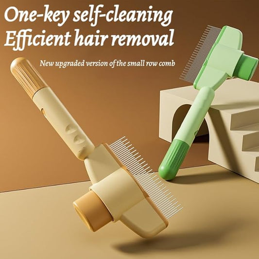 2 Pcs Brush for Cats, brush Cat Comb, Avatore brushs-Removes Fur & Relieves Pain, Upgrade Dog and Cat Hair Removal with Release Button, Multi-function Grooming Brushs for Short&Long Cats