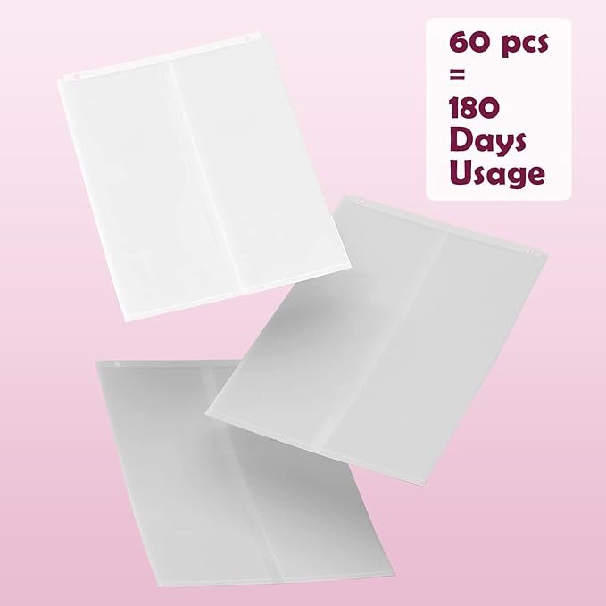 Upgrade Cat Litter Box Liners Design for Pet*Snowy SNOW+ Litter Box,60 Pcs Self-Sealing Waste Drawer Bags for Automatic Cat Litter Box (60 Pcs)