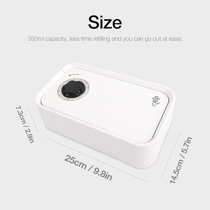 ALL FOR PAWS Automatic Cat Feeder Wet Food Dispenser - 1 Cup Compartment, 300ml Capacity Each, Includes Ice Pack, Dishwasher Safe Removable Trays (1 Meal)