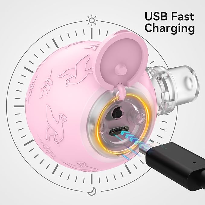 Interactive Cat Toys Ball for Indoor Cats,Automatic Kitten Toys for Bored Indoor Adult Cats,Motion Activated,USB Rechargeable (Pink)