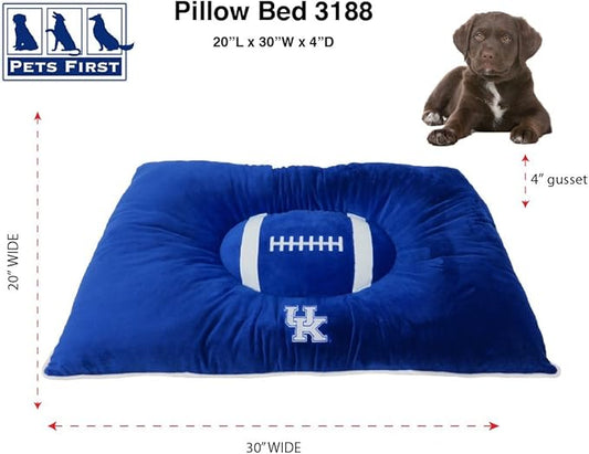 Pets First NCAA PET BED- Kentucky Wildcats Soft & Cozy Plush Pillow Bed. - Sports Dog Bed. Cuddle, Warm Collegiate Mattress Bed for Cats & Dogs