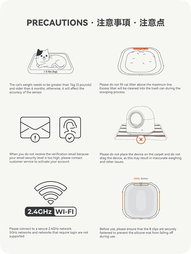 TYPro Self Cleaning Cat Litter Box Automatic Hands-Free Smart Robot self Cleaning Cat Litter Box for Multiple Cats with APP Control Safe with Litter Mat Waste Bags and Deodorizer