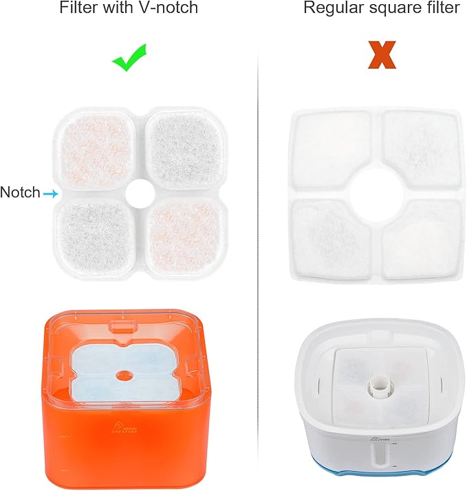 Crystal Cat Water Fountain Stainless Steel, 101oz/3L Pet Fountain with LED Light for Cats and Dogs (Orange)