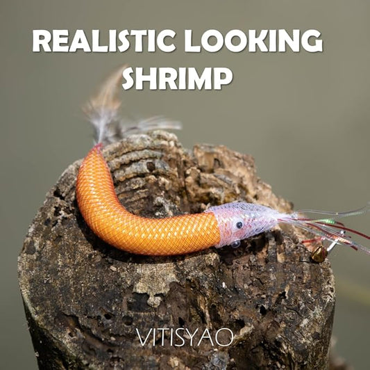 Cat Insect Feather Toys Replacement - 2 Pcs Handmade Natural Shrimps - Cat Toy Wand Refills - Interactive Kitten Teaser Wand Attachments - Kitty Toys for Indoor Cats Play