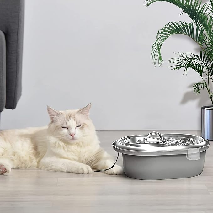 Cat Water Fountain Filters, Compatible with Stainless Steel Pet Fountain 12 Filters with 12 Sponges Replacement Filters