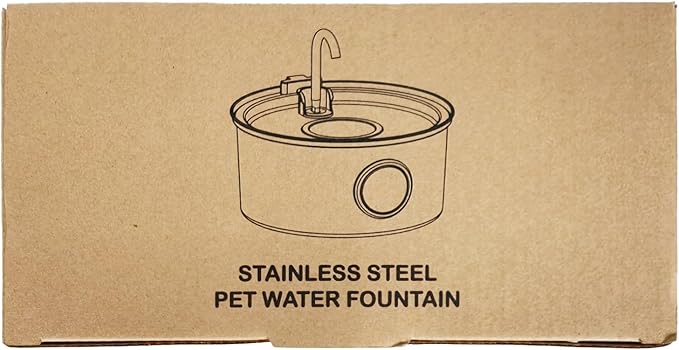 Cat Water Fountain Stainless Steel: Cat Fountain for Drinking - 108oz/3.2L Pet Water Fountain for Cats Indoor - Quiet Water Fountain for Cats - Faucet Pet Fountain - for Small and Medium-Sized Pets