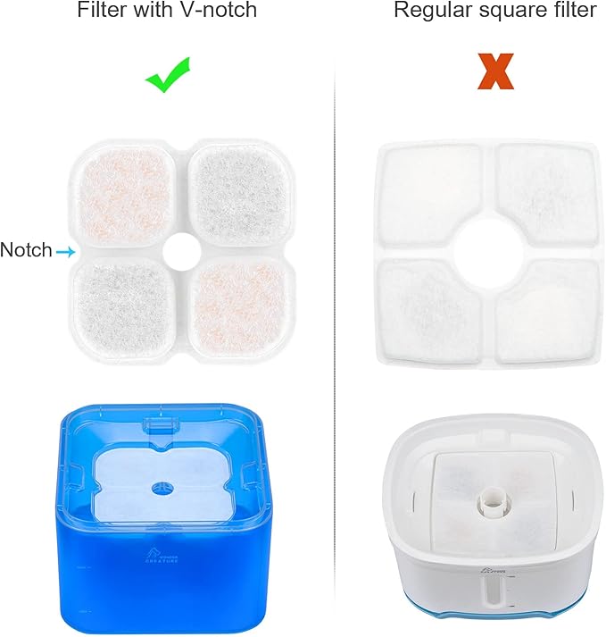 Crystal Cat Water Fountain Stainless Steel, 101oz/3L Pet Fountain with LED Light for Cats and Dogs (Blue)