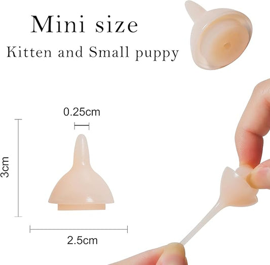 Silicone Feeding Nipples and Syringes for Newborn Kittens, Puppies, Small Animals, Rabbits Dongdong pet