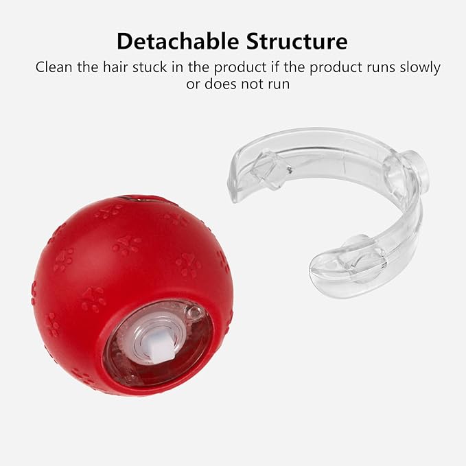 Upgraded Interactive Cat Toy, cat Toys for Indoor Cats, Automatic Kitten Ball with Mesh Elastic Tail, Moving Cat Toy for Bored Indoor Adult Cats, Motion Activated