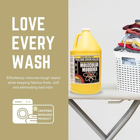 Pro's Choice Enzymatic Cleaner Molecular Modifier - Enzyme Stain Remover & Strong Odor Eliminator for Home - Enzyme Cleaner & Odor Eliminator for Stains - Pet Deodorizer Odor Eliminator (1 Gallon)