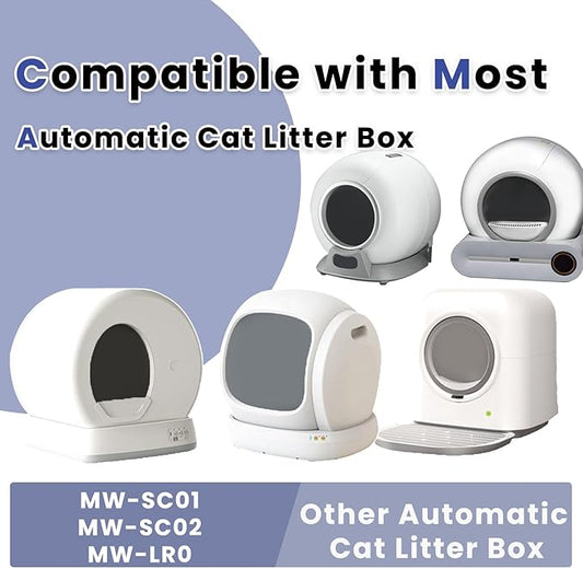 80 Count Waste Bags Compatible With MW-SC01/MW-SC02/MW-LR01 and Pet cove, Replacement Extra Large Cat Litter Box Liners, 4 Rolls Litter Waste Receptacles Bags