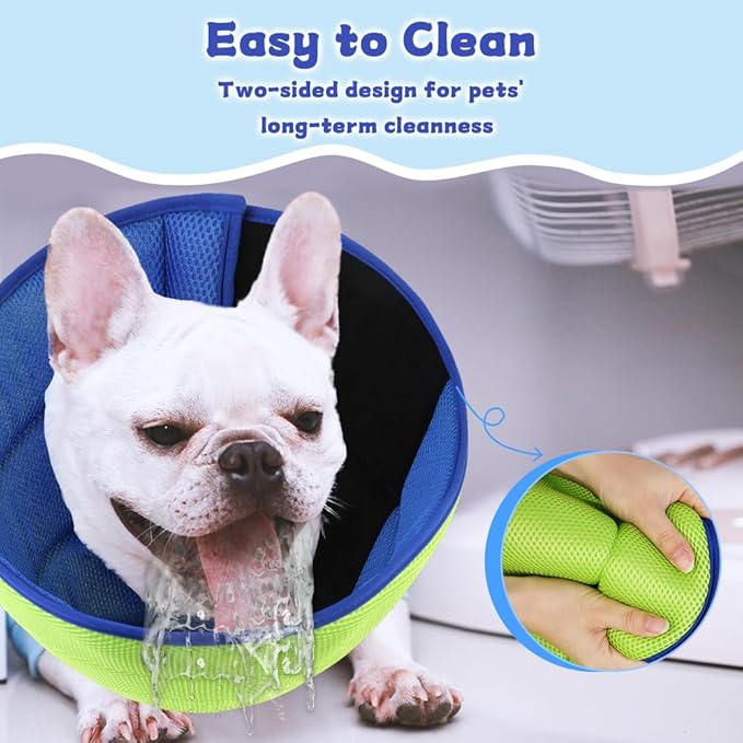 Soft Dog Cone Collar After Surgery Alternative for Dogs to Stop Licking, Comfy Collars for Large/Medium/Small Pet/Cat, Comfortable Elizabethan Neuter Recovery E Cones of Shame Neck & Head Ecollars