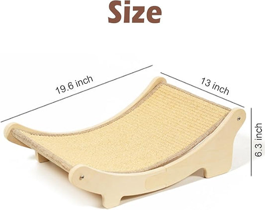 Cat Scratcher, Sisal Cat Scratching Bed, 19.6x13 inches Cat Scratch Chair Hammock, Cat Scratcher for Indoor Cats, cat Scratching Post Lounger