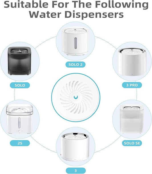 Upgraded Filter Units 3.0 for Cat Water Fountain, Replacement Filter Fit For E versweet Solo 2/Solo SE, E versweet 3 Pro/2S/3, Activated Carbon and Fiber Cotton for Clean Water (10 Packs)