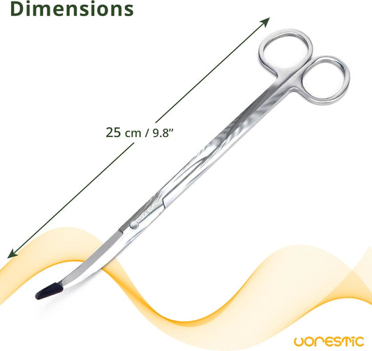 Long Aquarium Scissors for Plants 9.8 inches, Aquascaping Scissors Curved, Aquarium Plant Trimmer, Aquascape Tools, Terrarium Tools for Plants