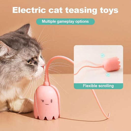 Indoor Cat Toys, Most High-Tech Electric Cat Toy, Interactive Cat Toy Cat Wand Toy for Indoor Cats, Rechargeable Automatic Cat Interactive Toy for Bored Indoor Adult Cats (2Pcs-Green)