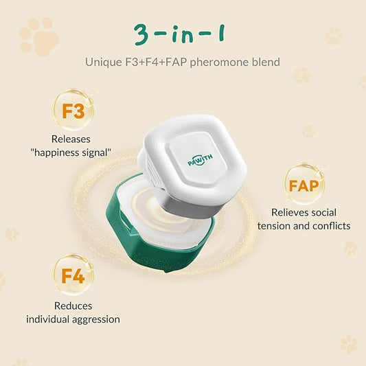 Cat Calming Diffuser for Travel – Pheromone Diffuser for Cats & Kittens to Reduce Anxiety and Stress-Related Behaviors, No Electricity Needed, Long-Lasting Enhanced Calming Aid (1 Pack)