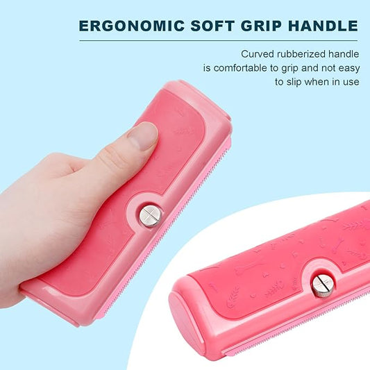 Professional Deshedding Brush for Pets – Grooming Brush for Dogs, Cats & Horses – Shedding Control Comb to Reduce Pet Hair – Ergonomic, Easy Clean Pet Hair Remover Tool