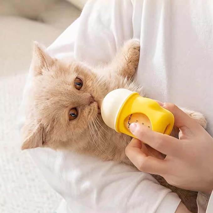 Pet Feeder Bottle Animal Feeding Bottles Kitten Bottles for Nursing Dog Cat Milk Feeding Bottle Anti-Choking Design for Newborn Kittens Puppies Small Animals (20 ml)