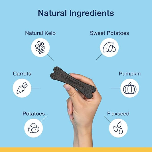 ProDen PlaqueOff System Dental Care Bones - Dog Teeth Cleaning Bones for Oral Hygiene -Medium/Large Canine Formula - Bacon Flavor -17 oz(Packaging May Vary)