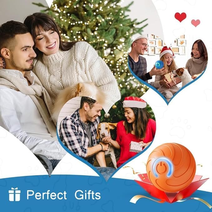 Smart Jumping Ball Toy for Cats, Dura-Spin Electric Cat Ball, Interactive Toys for Indoor Cats,cat Toys for Bored Indoor Adult cat - 1pack Orange