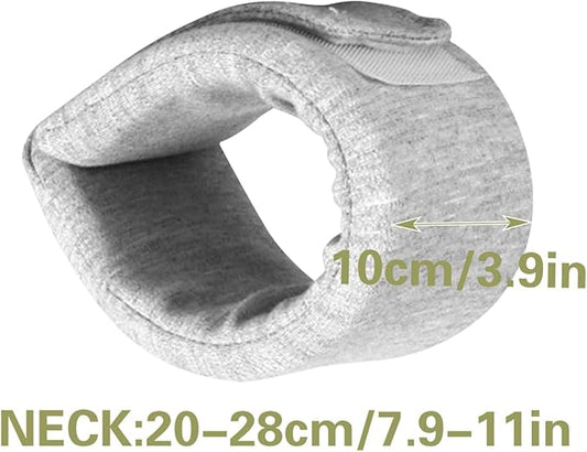 Cat Neck Brace, Breathable & Adjustable Cone Collar After Surgery Recovery Anti-Scratch Anti-Lick Protection, Cat Cone Collar for Small Medium Dogs Puppies Kittens (Grey, M)