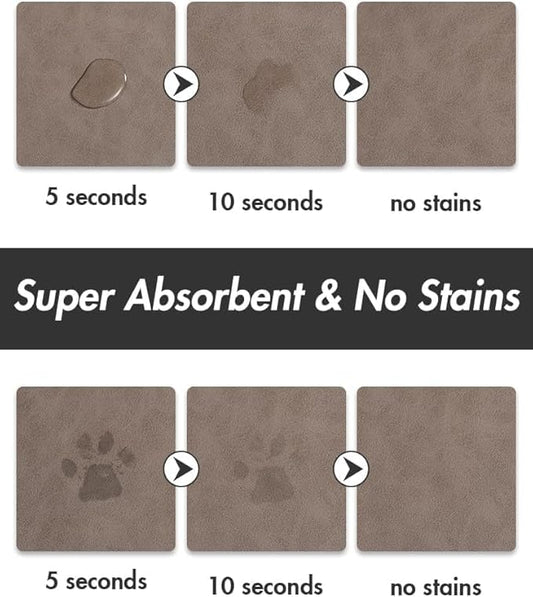 Absorbent Dog Food Mat-Cat Mat for Food and Water Bowl, Quick Dry Pet Food Mat, No Stains Dog Feeding mat, Pet Accessories Pet Supplies Mat-Cat Water Bowl Mat for Messy Drinkers