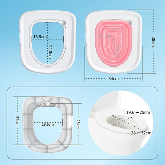 Cat Toilet Training Kit Cat Toilet Trainer Kit for Teach Cat to Use Toilet Cat Toilet Training System Universal Reusable Kitty Toilet Training Kit (White Tray, 1 Inner