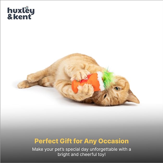 Huxley & Kent Plush Cat Toy - Interactive Catnip Toy for Cats & Kittens - Soft Kitty Toys with Crinkle & Catnip - Fun Indoor Play - Fluffy Mary