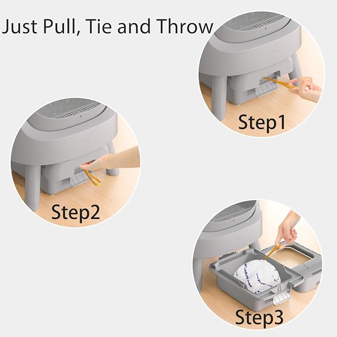 Litter Box Liner for Automatic Cat Litter Box, 3 Rolls 60 pcs, 23.62×11.81 Inches