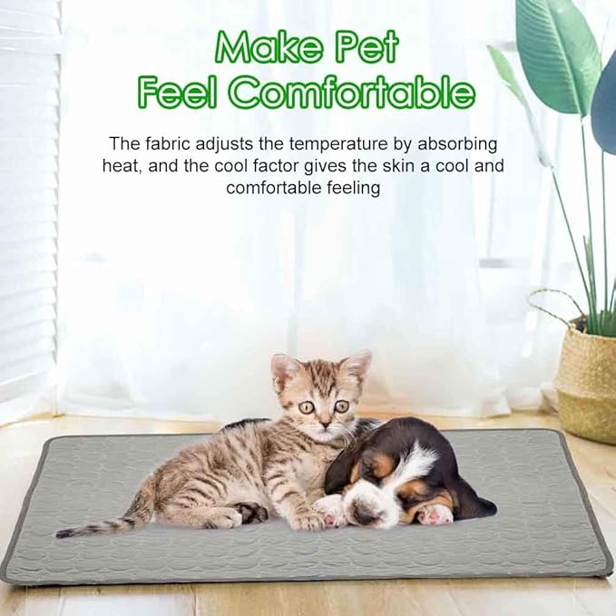 Pet Cooling Mat for Dogs Cats, Summer Dog Cooling Pad Pet Dog Cool Blanket for Beds, Sofa, Floors