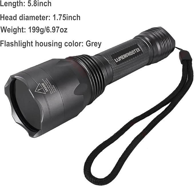 S3 365nm UV Flashlight with 3 LEDs, Powerful Blacklight Flashlights for Pet Urine Detection, Resin Curing, Rocks, Scorpion