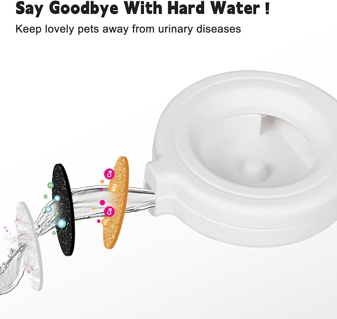 RIZZARI Dog Water Dispenser Bowl: 8L Large Black Stainless Steel Automatic Pet Fountain with Replaceable Filter - Anti-Splash Design for Busy Owners