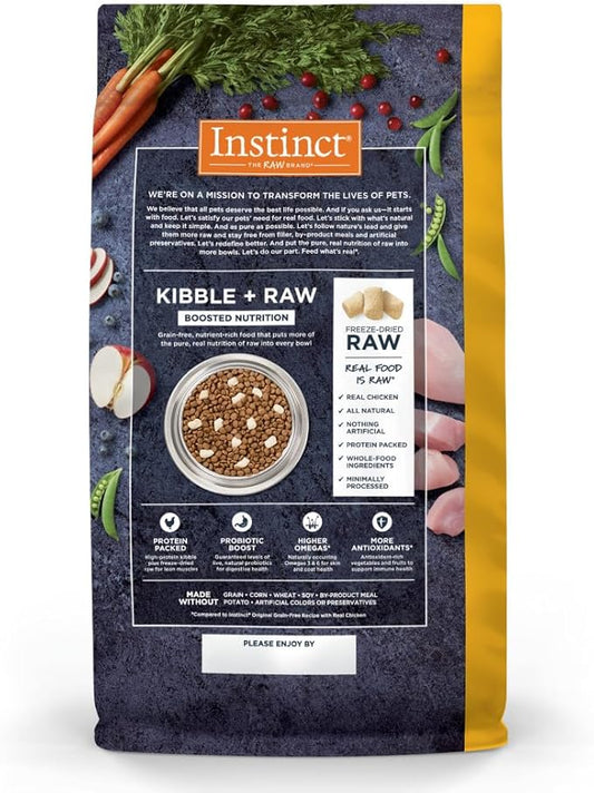 Instinct Raw Boost, Natural Dry Cat Food with Freeze Dried Pieces, High Protein, Grain Free Recipe - Real Chicken, 5 lb. Bag