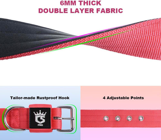 TSPRO Tactical Dog Collar 1.25 Inch Wide Thick Dog Collars with Heavy Duty Metal Buckle, Durable, Strong, Adjustable for Small Dogs (Camo Pink S)