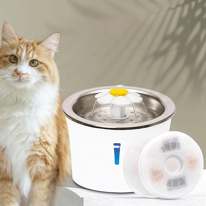 3/6/9 Pack Cat Water Fountain Filters Compatible with Catit Fountains, Petilog Carbon and Ion Exchange Resin Pet Fountain Filter Replacmence (3)