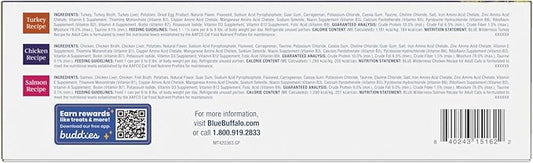 Blue Buffalo Wilderness High Protein, Natural Adult Pate Wet Cat Food Variety Pack, Chicken, Salmon, Turkey 5.5-oz can (12 count - 4 of Each Flavor)